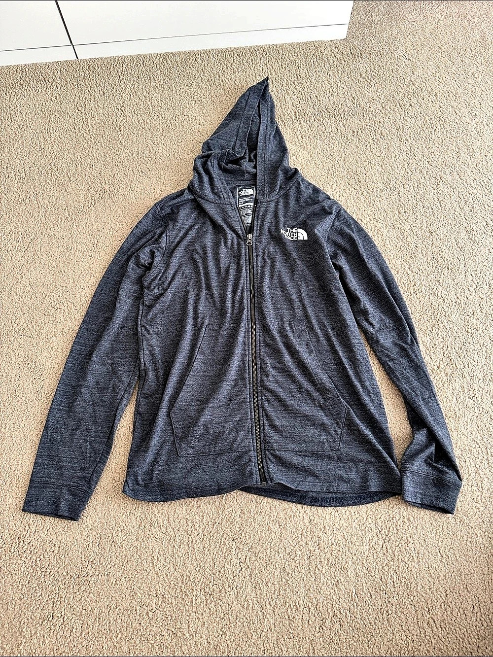 The North Face Mens small Evolution Simple Dome Full-Zip Hoodie Gray Small